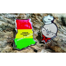Collar Pin Silver Gloss <br>Full Color Printing<br>CP/SG_02